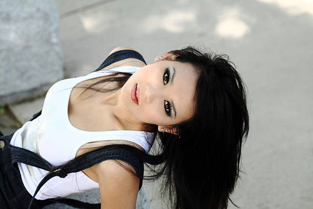istock Young asian american woman from above horizontal 106584577