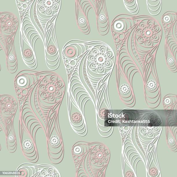 Tooth Overlay Texture Seamless Texture With Decorative Tooth 6 Stock Illustration - Download ...