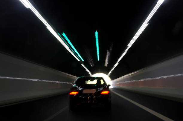 Driving in a tunnel in the central Bulgaria