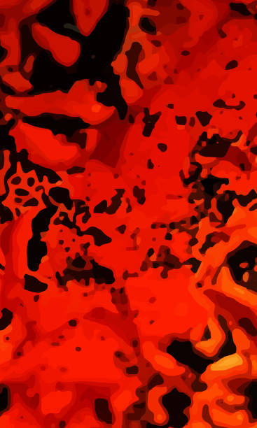 ilustrações de stock, clip art, desenhos animados e ícones de red fire grunge effect background - painted image night abstract backgrounds