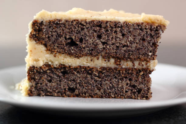 istock Poppy Seed Cake with Buttercream Icing 1065852082