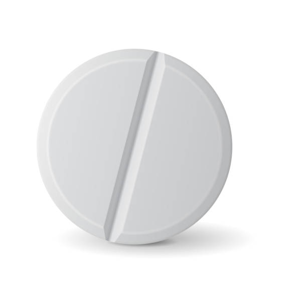Five Rounds Tablets Round Medicine Tablets
