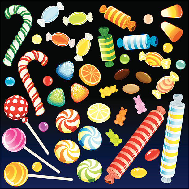 Sweet Rain  candy jellybean variation color image stock illustrations