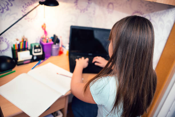 istock Girl using laptop in her bedroom 1065865368