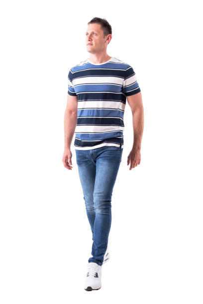 istock Handsome man in casual clothes approaching and looking up wearing jeans 1065865700