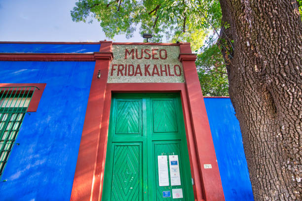 Frida Kahlo Museum Coyoacan, Mexico-20 April, 2018: Frida Kahlo Museum morelos state stock pictures, royalty-free photos & images