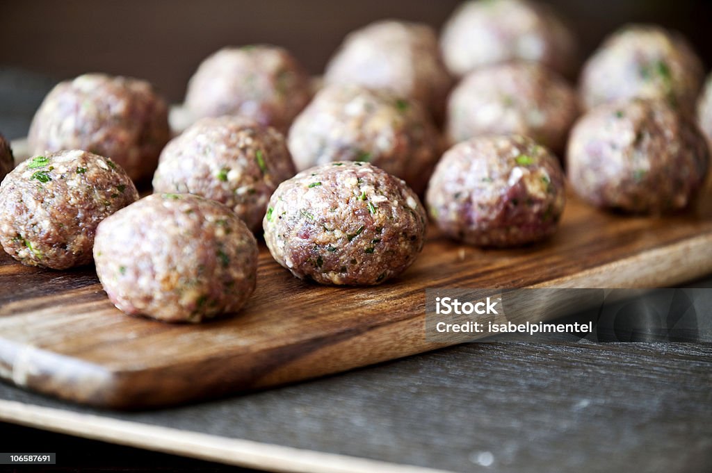 Fresh homemade meatballs ready to be cooked for a meal Delicious meatballs in natural light with shallow dof Beef Stock Photo