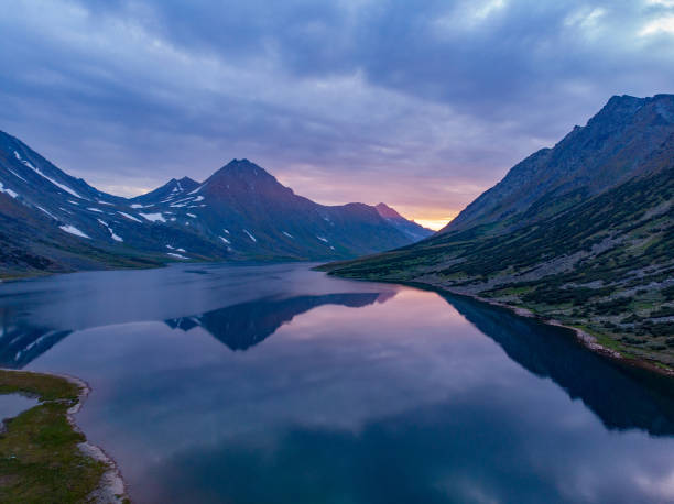 istock Polar Urals, a summer landscape with mountains, a  lake of Hadata 1065880978