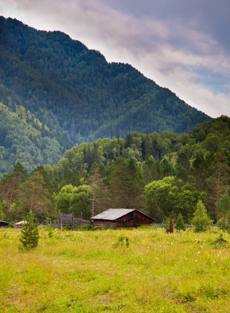 istock Small vacation cabin near muntain with forest 1065881174