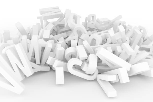 istock Abstract CGI typography, alphabet, letter of ABC. Wallpaper for graphic design. Illustration, modeling, learn & caption. 1065881918