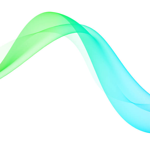 Abstract green blue teal wave on white background Abstract green blue teal wave on white background Bright colorful ribbon Copy space Wavy Elements for business presentation, corporate design, banner, poster, wallpaper, brochure, web Template isolated light blue silk stock pictures, royalty-free photos & images