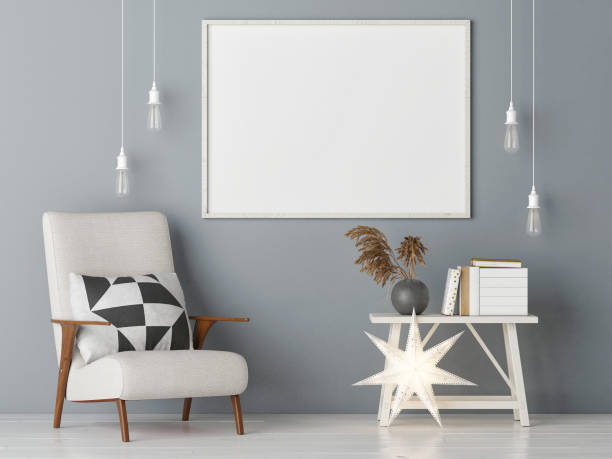 istock Mock up poster, Scandinavian design, Christmas decoration 1065885374
