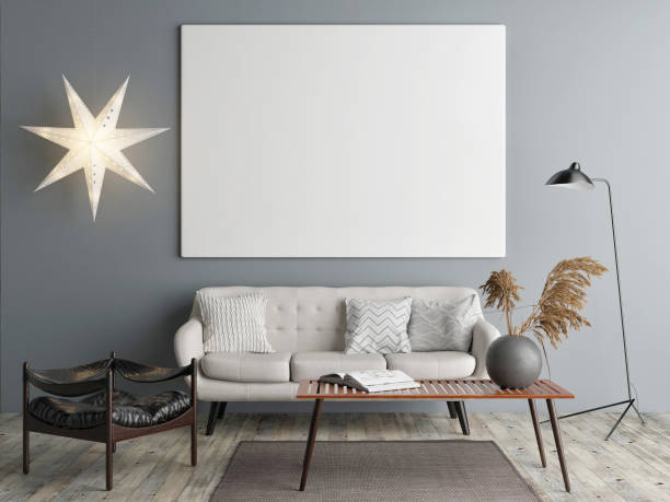 istock Mock up poster, Scandinavian design, Christmas decoration 1065885394