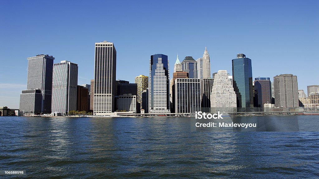 Manhattan Fiume davanti - Foto stock royalty-free di Acqua