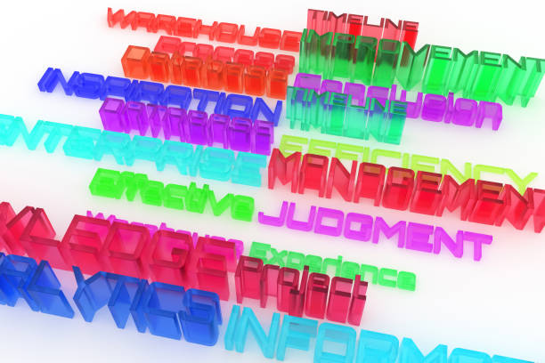 istock Background abstract CGI typography, business related keywords for design, graphic resource. 1065886564