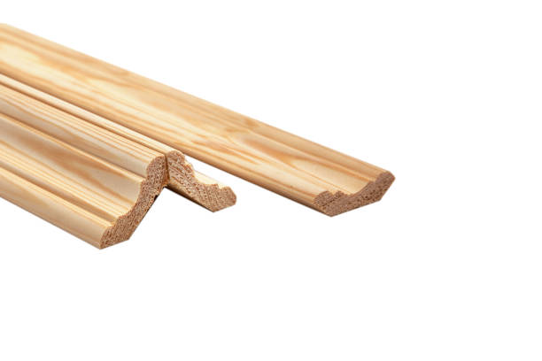 istock Different wooden plinth. Industrial sample, isolated on white 1065886586