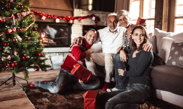 istock happiness two generation family on the sofa for christmas 1065886616