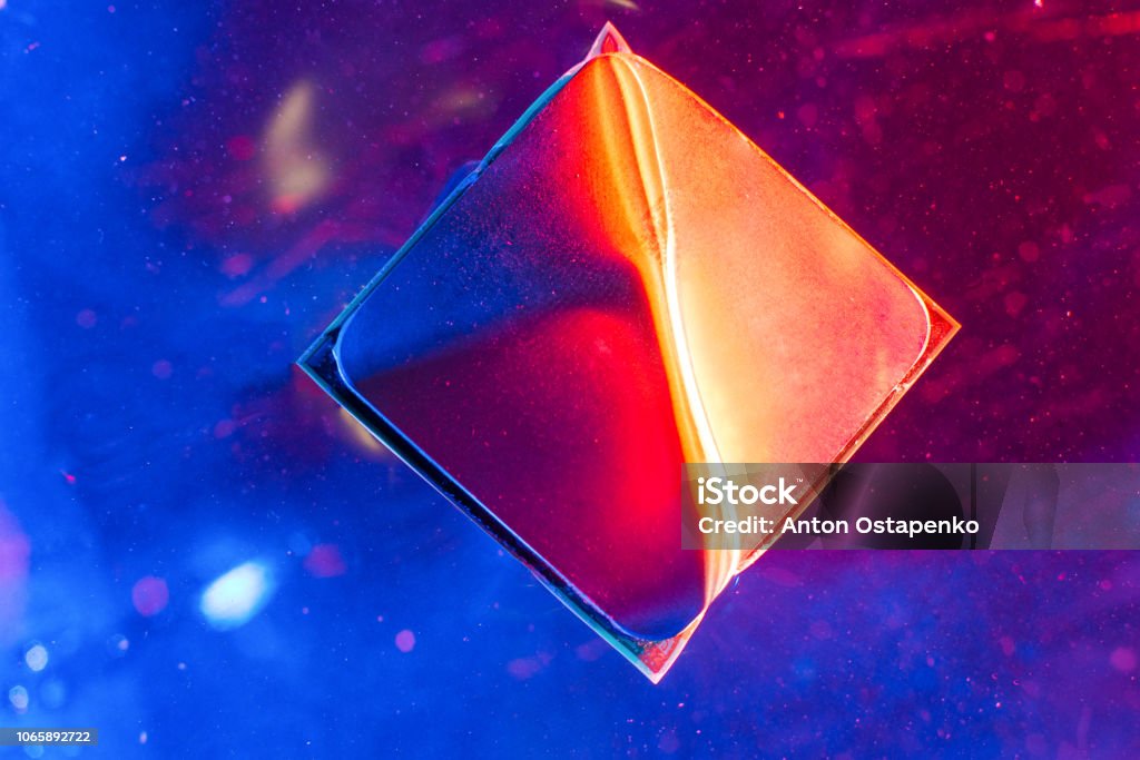 Cpu.ram.technology of cyber-electronic concept. Technology, arthouse, overheating of the central processor. CPU cooling with water,Tecnology background. CPU Stock Photo