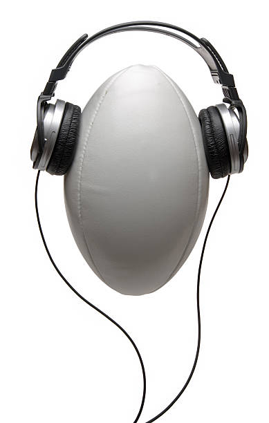 istock Headphones on rugby ball 106589294