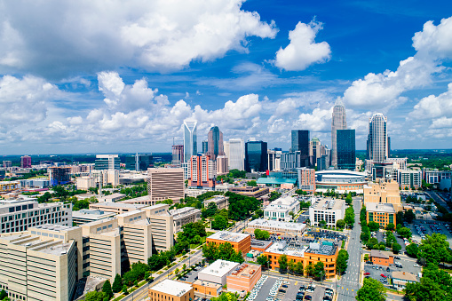 Aerial view of Charlotte, North Carolina