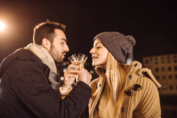 drinking champagne on the streets