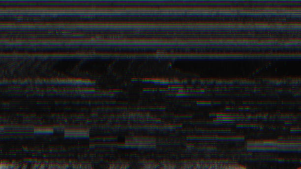 conception unique pixel numérique abstraite bruit glitch erreur vidéo dommage - problèmes photos et images de collection