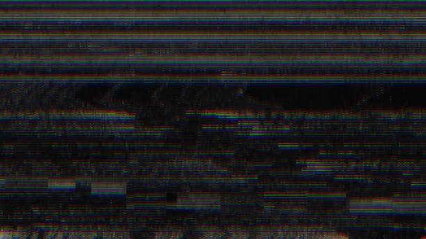 design unico abstract digital pixel noise glitch error video damage - glitch tecnica fotografica foto e immagini stock