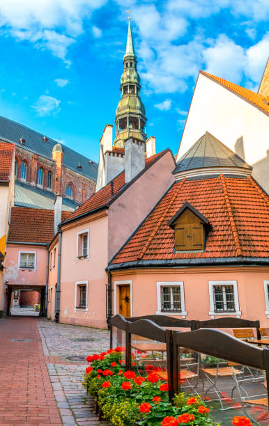 istock Medieval district in old Riga city, Latvia 1065902444