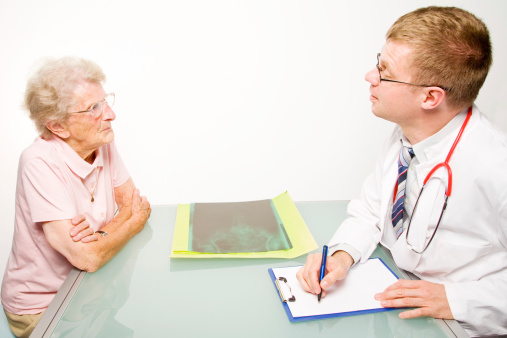senior woman and her doctor,more medicine pictures in this lightbox: