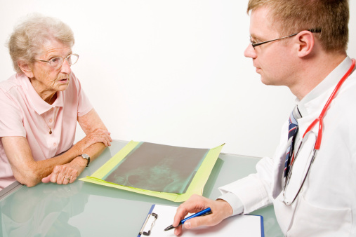 senior woman with her doctor,more medicine pictures in this lightbox: