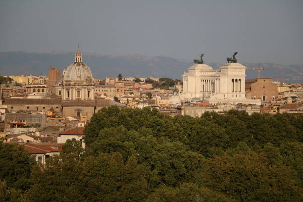 istock Dusk at Rome view from the Terrazza del Gianicolo, Italy 1065903918