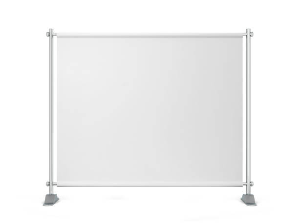 Blank backdrop banner Blank backdrop banner. 3d illustration isolated on white background booth photos stock pictures, royalty-free photos & images