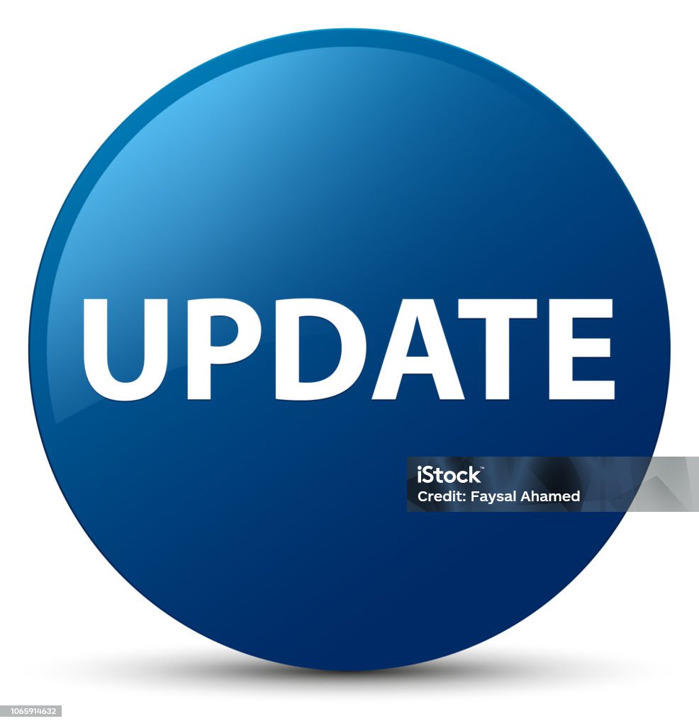 Blue Update Button Update Blue Round Button Stock Illustration - Download Image Now - Blue ...