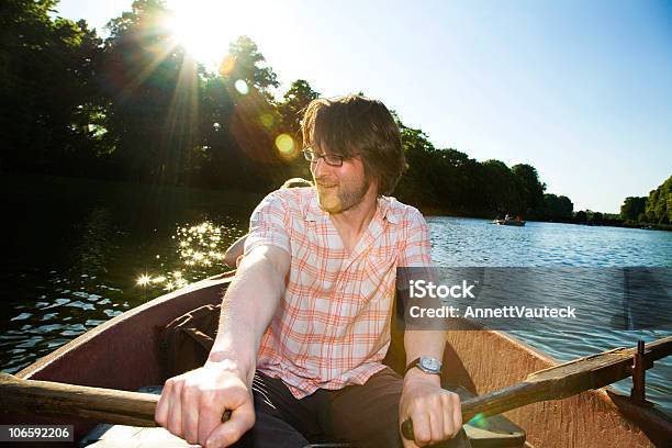 Rowing Stock Photo - Download Image Now - 30-39 Years, Adult, Color Image