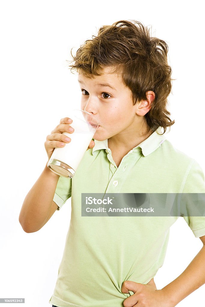 술마시기 우유관 - 로열티 프리 6-7 살 스톡 사진