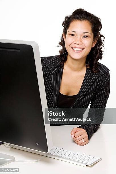 Smiling Office Worker Stock Photo - Download Image Now - 20-29 Years, Adult, Adults Only