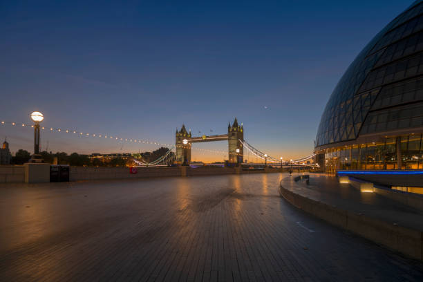 Tower bridge and London City Hall at dawn Tower bridge and London City Hall at dawn, united kingdom river wharfe stock pictures, royalty-free photos & images