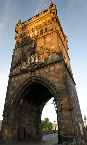 istock Morning highlights on Old town Bridge Tower , Prague 1065941676