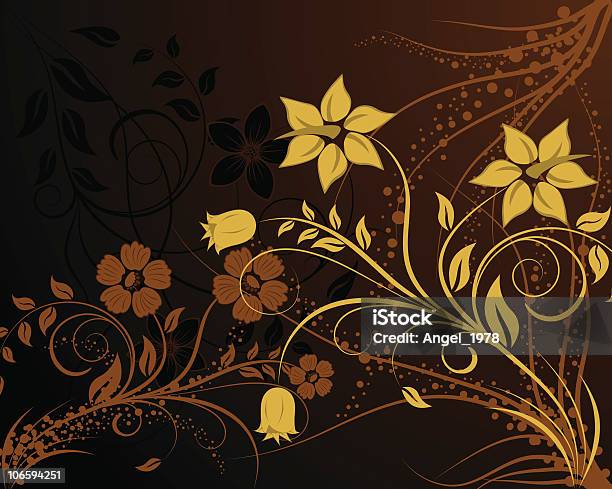 Ilustración de Diseño Floral y más Vectores Libres de Derechos de Abstracto - Abstracto, Acurrucado, Arabesco - Diseño