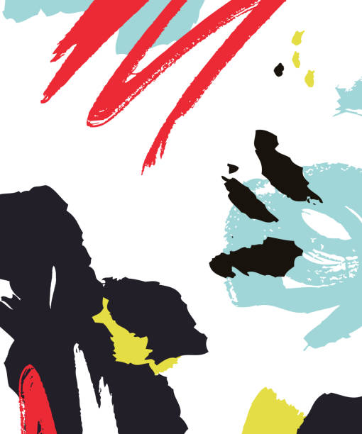 istock Abstract creative background for banner, poster, greeting card, cover, flyer, invitation. Bright geometric vector texture with scribbles, ink, brush strokes. Illustration for design. 1065942872