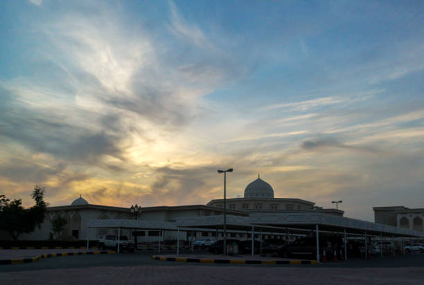 The University of Sharjah at a cloudy sunset
