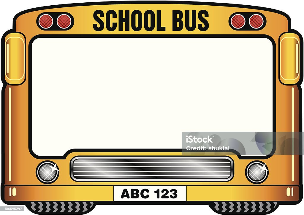 Divertente frame-American Scuolabus - arte vettoriale royalty-free di Scuolabus