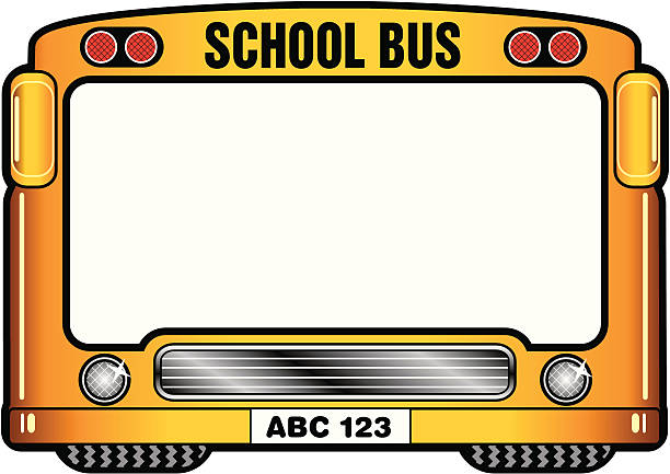 забавный обрамляют-американский школьный автобус - fill frame stock illustrations