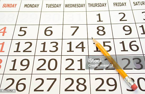 Calendar Stock Photo - Download Image Now - Calendar, Calendar Date, Close-up