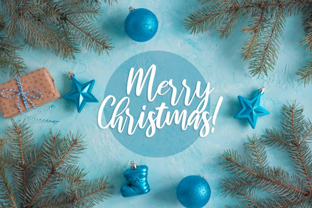 istock Christmas card in blue tones 1065965018