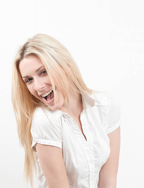 istock Beautiful blonde young woman looking at the camera 106596647