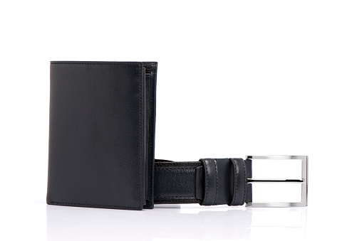 Black Leather Wallet And Belt