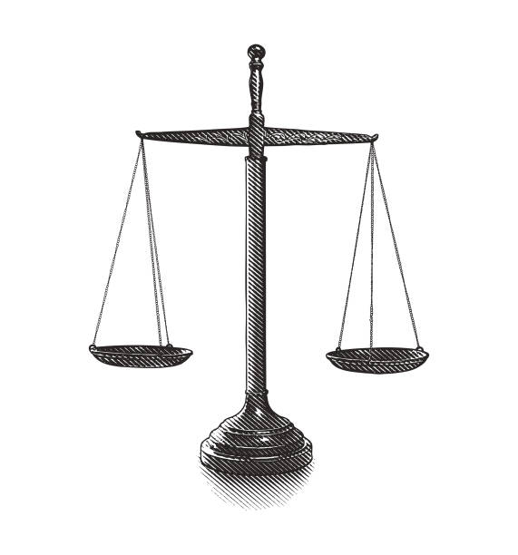 весы правосудия - weight scale scales of justice justice balance stock illustrations