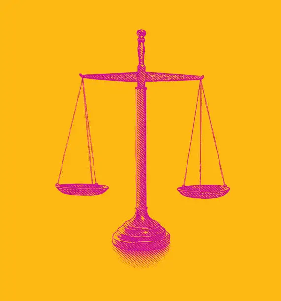 Vector illustration of Scales of Justice