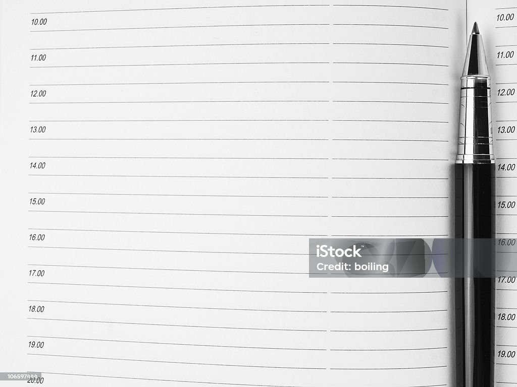 Diario di affari e una penna - Foto stock royalty-free di Accessorio personale